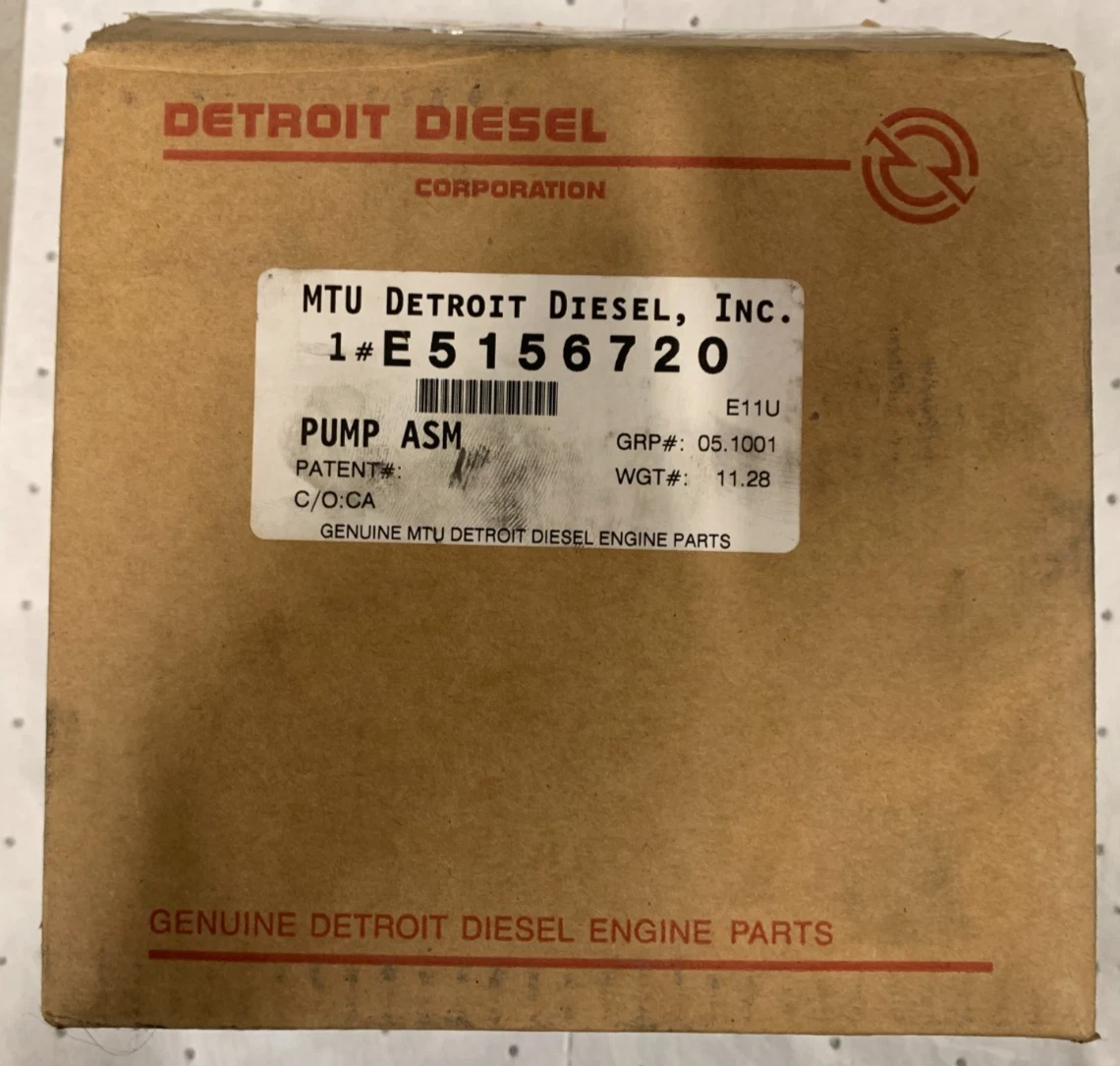 Detroit Diesel Marine Pump Assembly E5156720 Fresh Water 2-71