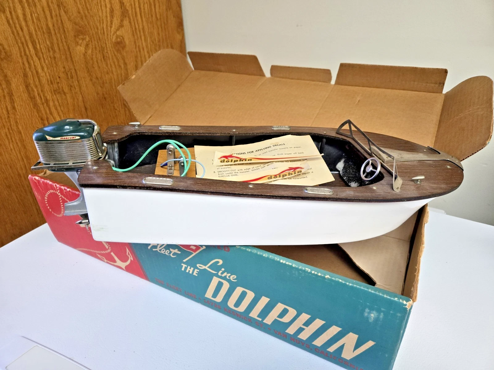 K &O 1955 Mercury Mark 55 Thunderbolt Motor PLUS Fleet Line DOLPHIN Speed Boat