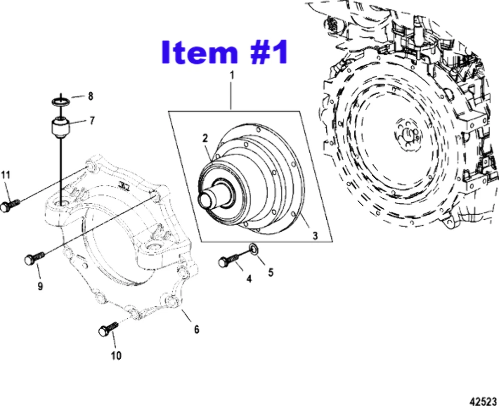 NIB Mercruiser DIESEL Engine Coupler Coupling for Flywheel Housing 805684A2